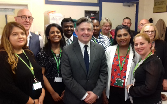 J ashworth mp with health e1 staff 5d0dd14b41e95